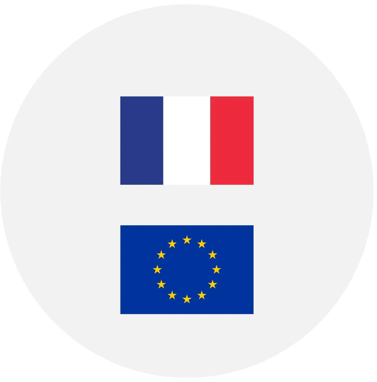 drapeaux de la france et union européenne